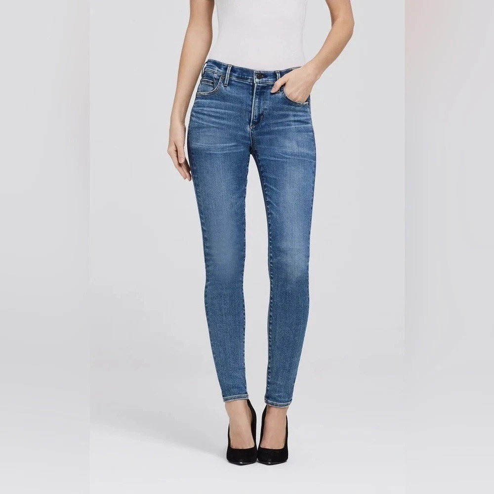 Citizens Of Humanity Rocket Crop Mid Rise Skinny Jeans Women's 28 Blue Denim‎